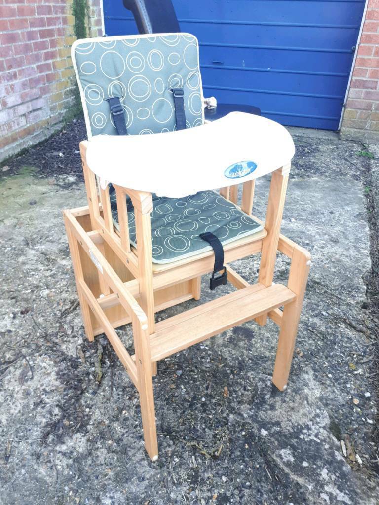 small wooden high chair